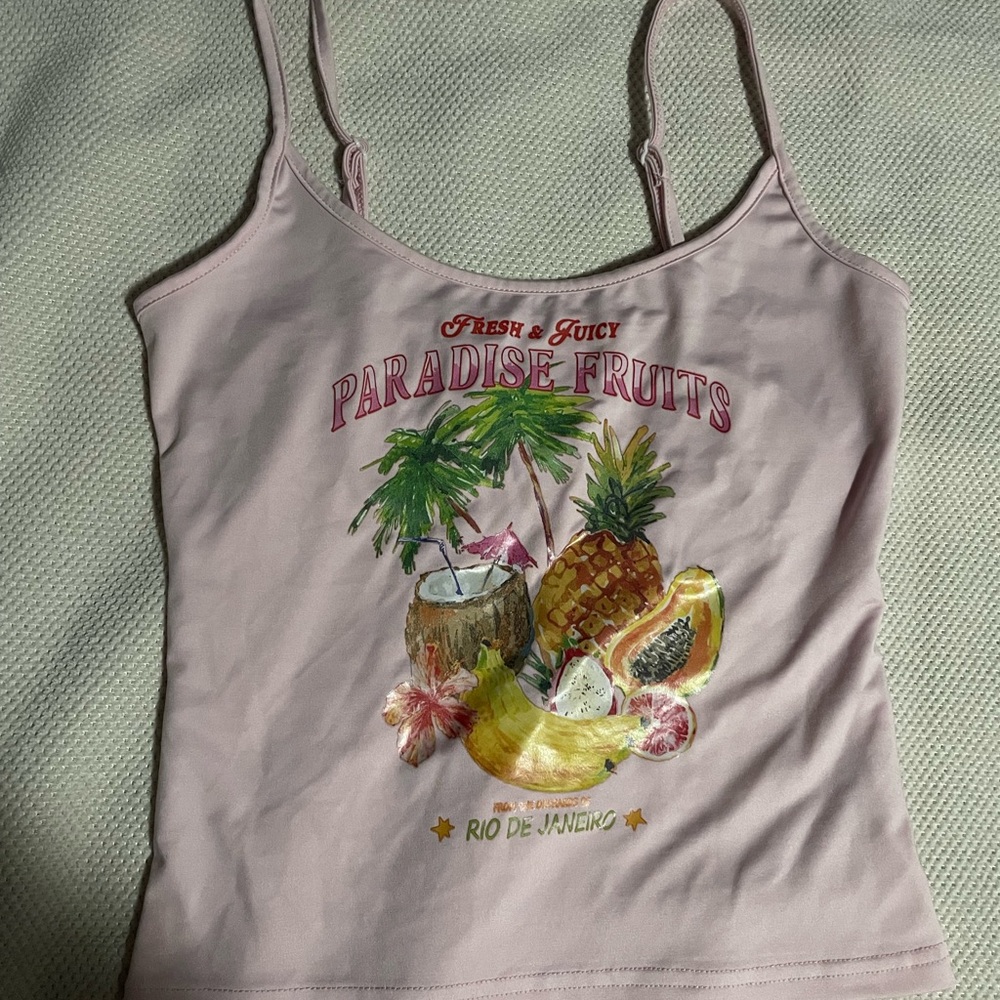 Pink Paradise Fruits Tank Top